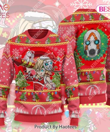 Borderlands Ugly Christmas Sweater Tina Christmas Red Ugly Christmas Sweater Borderland Long Sleeve Ugly Christmas Sweater