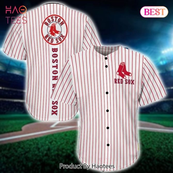 Boston Red Sox Pinstripe Baseball Jersey - Authentic Team Apparel For Fans