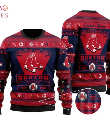 Best Boston Red Sox Football Team Logo Custom Name Personalized Ugly
