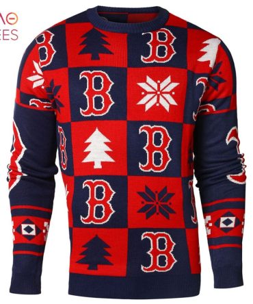 Best Boston Red Sox Patches Mlb Ugly Crew Neck Ugly Christmas Sweater By Forever Collectibles