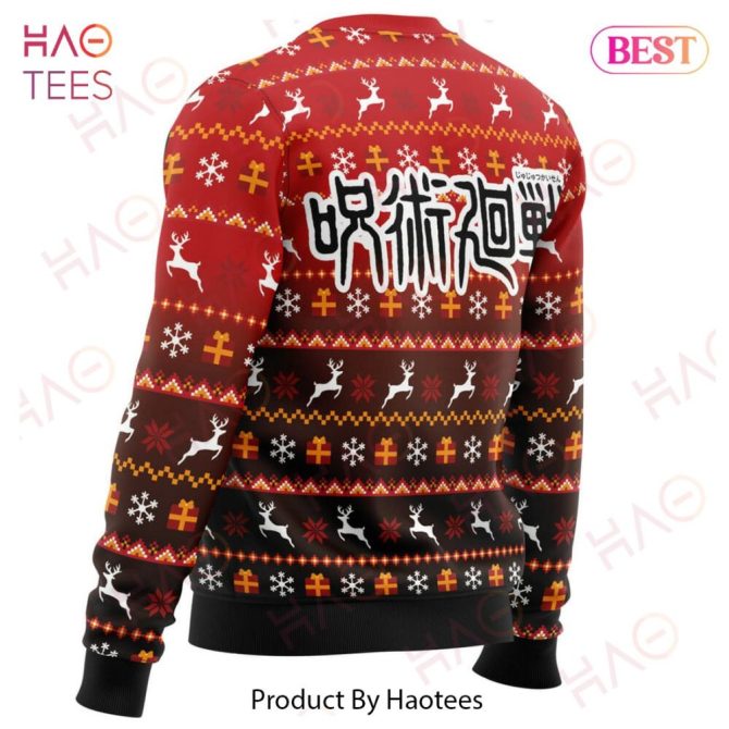 Bottons Symbol Jujutsu Kaisen Ugly Christmas Ugly Christmas Sweater - Image 3