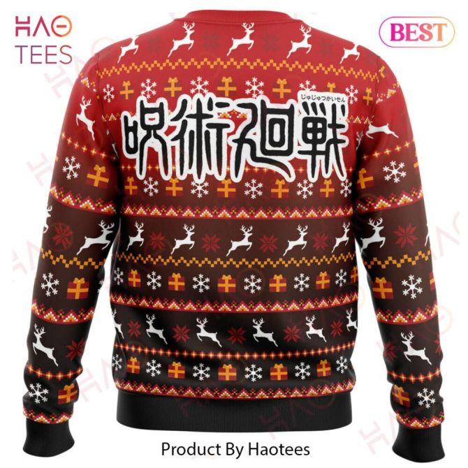 Bottons Symbol Jujutsu Kaisen Ugly Christmas Ugly Christmas Sweater - Image 4