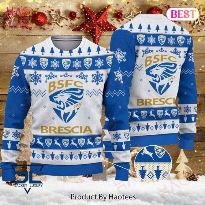 Brescia Christmas Sweater - Festive Winter Knit With Bsfc Logo - Unisex Holiday Jumper