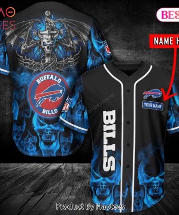 Custom Buffalo Bills Jersey - Personalized Name & Skull Design - Perfect Gift For Fans