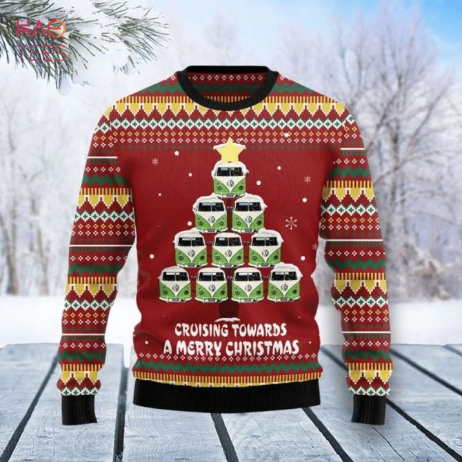 Bus Tree Merry Christmas Ugly Christmas Ugly Christmas Sweater