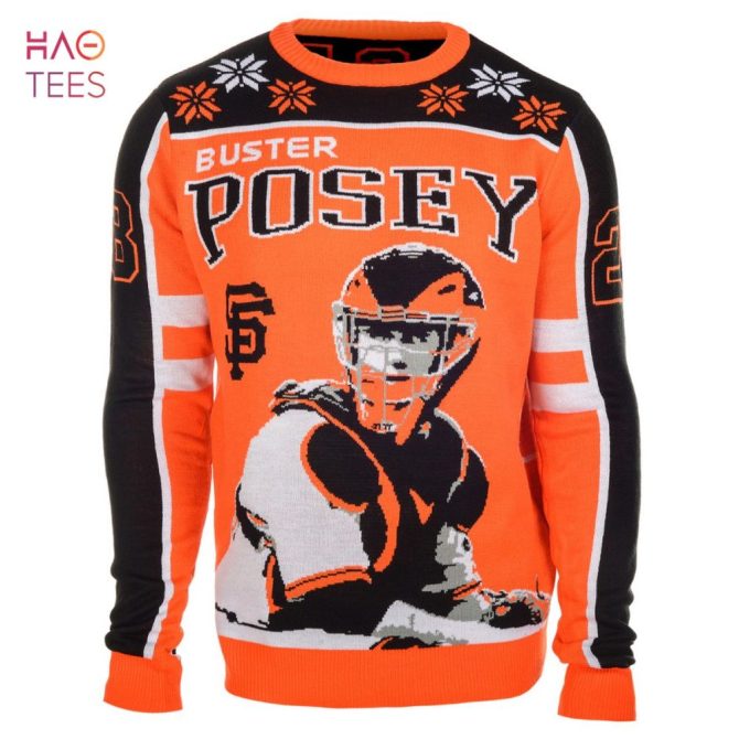 Best Buster Posey 28 San Francisco Giants Mlb Player Ugly Christmas Sweater