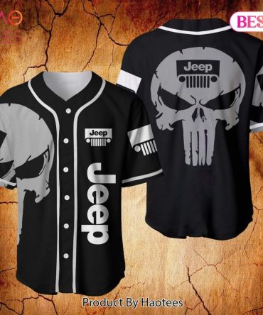 Jeep Skull Baseball Jersey - Men'S Black Graphic Tee For Adventure Lovers