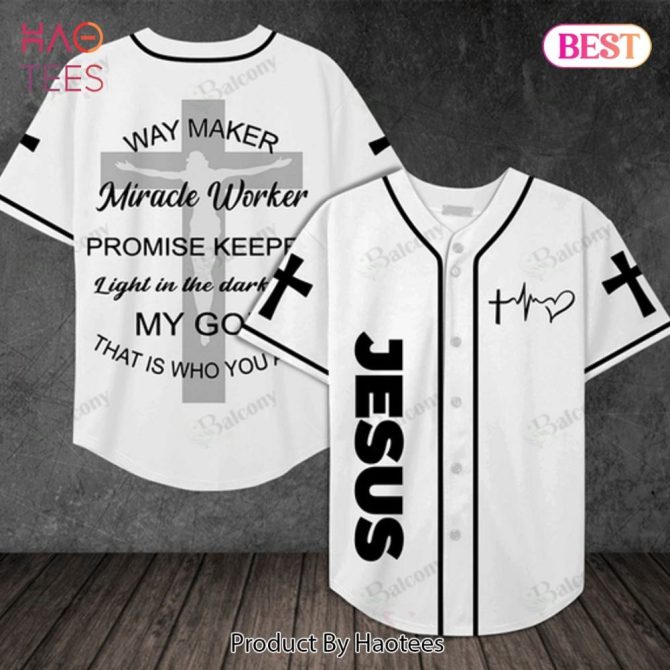 Christian Baseball Jersey - Inspirational Jesus Design With Cross & Quotes - Unisex Faith Apparel