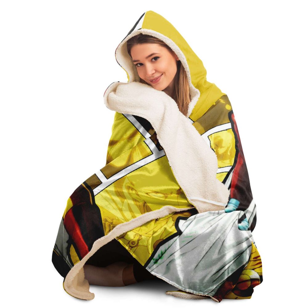 One Punch Man Yellow Hooded Blanket - Image 7