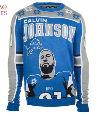 Best Calvin Johnson 81 Detroit Lions Nfl Player Ugly Christmas Sweater