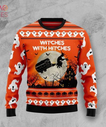 Best Caravan Witch Ugly Christmas Ugly Christmas Sweater All Over Print Sweatshirt Ugly