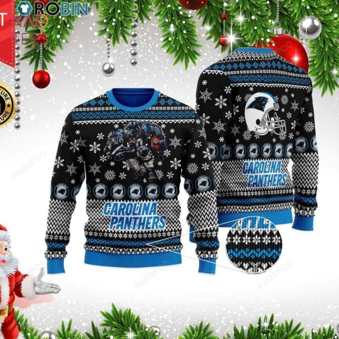 Best Carolina Panthers Football Ugly Christmas Ugly Christmas Sweater All Over Print Sweatshirt