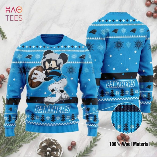 Best Carolina Panthers Mickey Mouse Funny Ugly Christmas Ugly Christmas Sweater Ugly Christmas Sweater