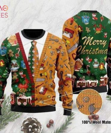 Best Carpenter Merry Christmas Ugly Christmas Ugly Christmas Sweater All Over Print Sweatshirt