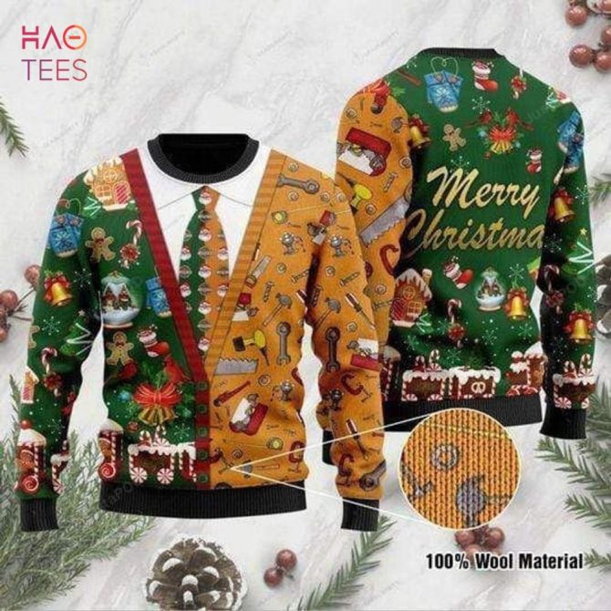 Best Carpenter Merry Christmas Ugly Christmas Ugly Christmas Sweater All Over Print Sweatshirt