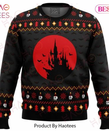 Castlevania Creepy Castle Ugly Christmas Ugly Christmas Sweater