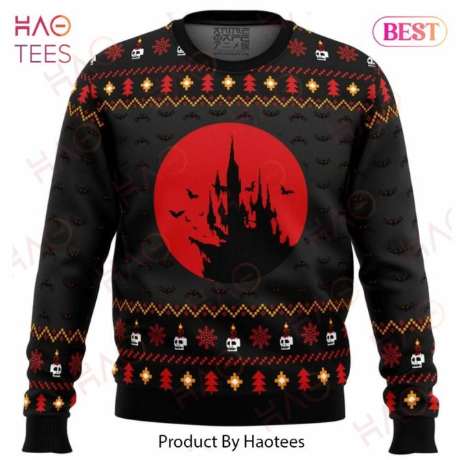 Castlevania Creepy Castle Ugly Christmas Ugly Christmas Sweater
