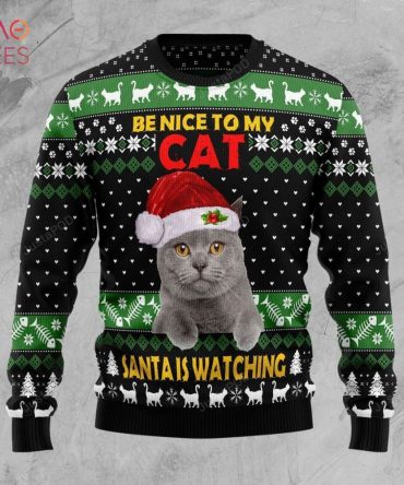 Best Cat Be Nice Ugly Christmas Ugly Christmas Sweater Ugly Christmas Sweater Christmas Ugly Christmas Sweaters