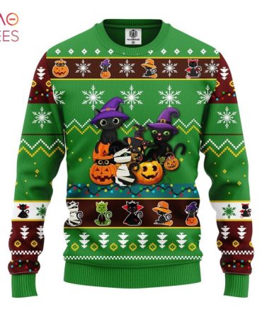 Cat Cute Witcher Noel Ugly Christmas Ugly Christmas Sweater