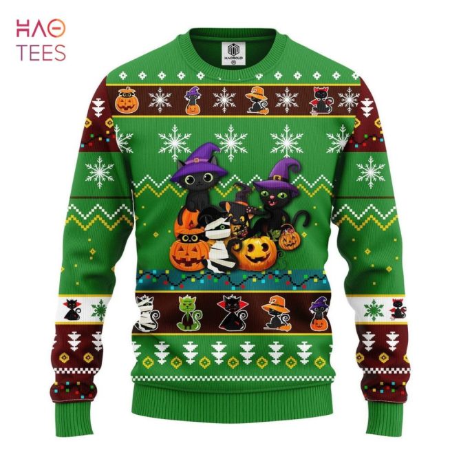 Cat Cute Witcher Noel Ugly Christmas Ugly Christmas Sweater