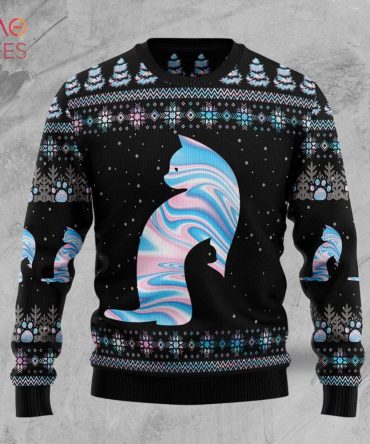 Cat Hologram Ugly Christmas Ugly Christmas Sweater