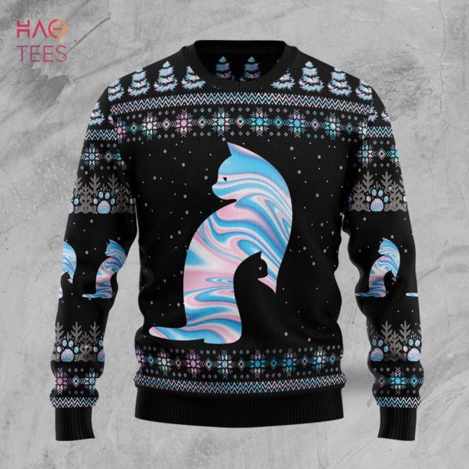 Cat Hologram Ugly Christmas Ugly Christmas Sweater