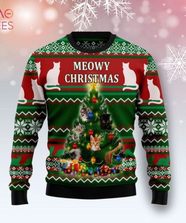 Cat Meowy Ugly Christmas Ugly Christmas Sweater