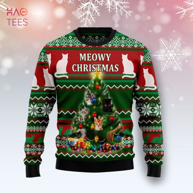 Cat Meowy Ugly Christmas Ugly Christmas Sweater