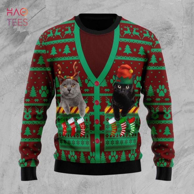 Cat Pocket Xmas Ugly Christmas Ugly Christmas Sweater