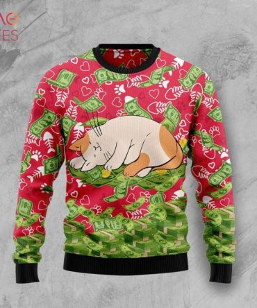 Cozy Cat Money Sweater - Fun Novelty Gift For Pet Lovers, Unisex