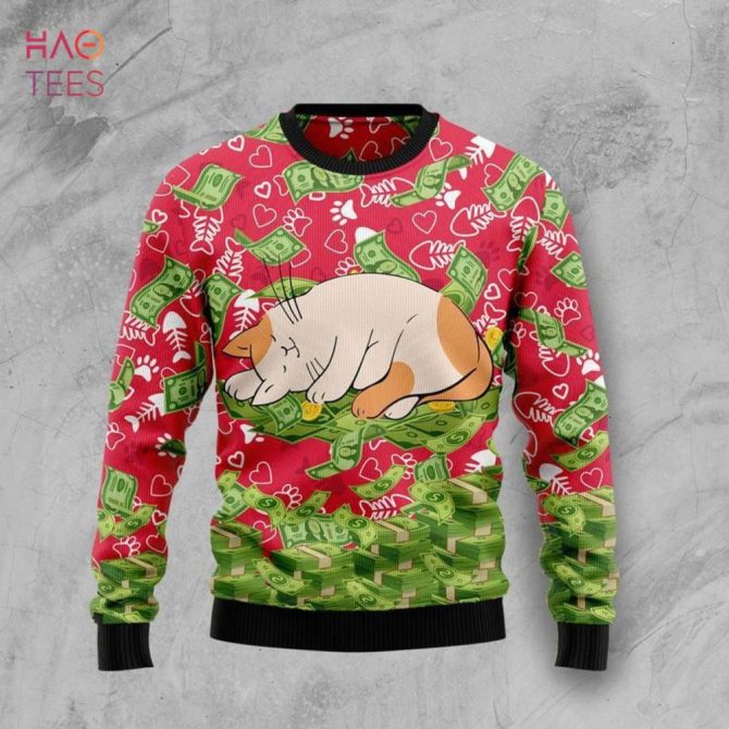 Cozy Cat Money Sweater - Fun Novelty Gift For Pet Lovers, Unisex
