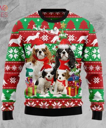Cavalier King Charles Spaniel Family Ugly Christmas Ugly Christmas Sweater