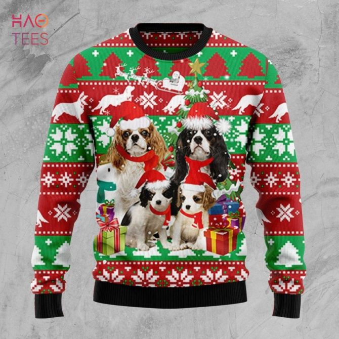 Cavalier King Charles Spaniel Family Ugly Christmas Ugly Christmas Sweater