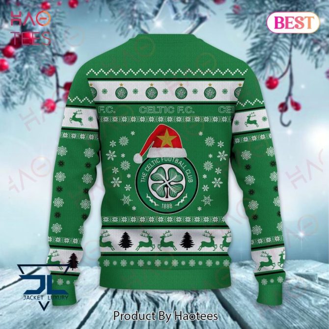 Celtic F.C. Christmas Sweater - Festive Green Holiday Jumper For Fans - Image 3