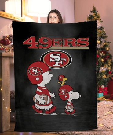 Cozy 49Ers Peanuts Blanket - Perfect Gift For Nfl Fans, Soft & Stylish Throw!