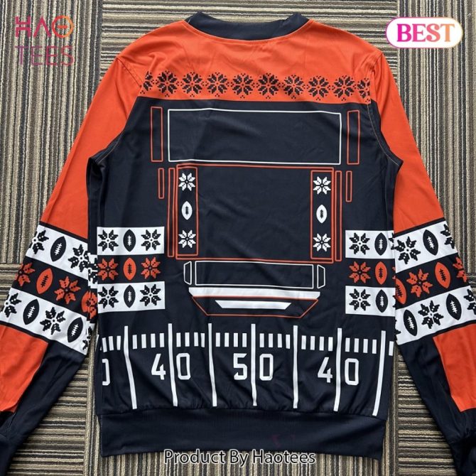 Chicago Bears Ugly Christmas Sweater - Festive Football Design, Unisex Holiday Crewneck - Image 2