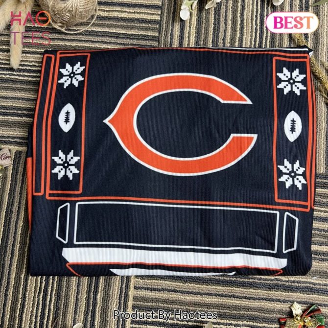 Chicago Bears Ugly Christmas Sweater - Festive Football Design, Unisex Holiday Crewneck - Image 3
