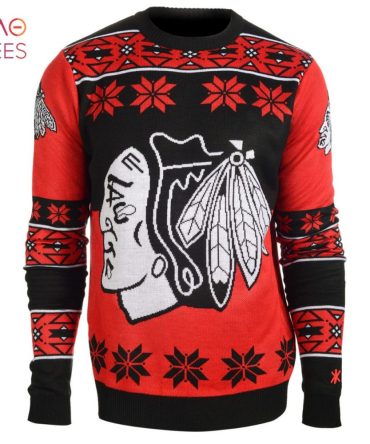 Best Chicago Blackhawks_ Chicago Blackhawks Big Logo Nhl Ugly Christmas Sweater