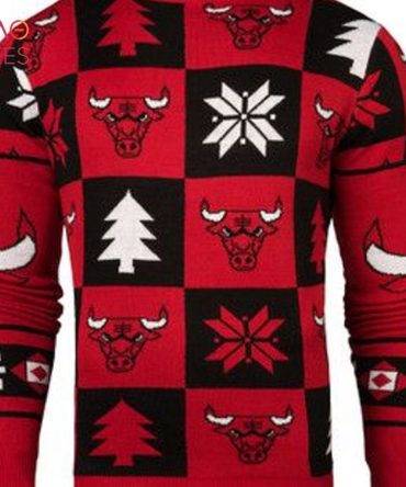 Best Chicago Bulls Patches Nba Ugly Crew Neck Ugly Christmas Sweater By Forever Collectibles Xxl