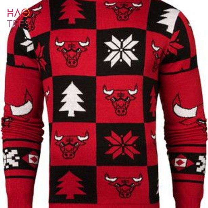 Best Chicago Bulls Patches Nba Ugly Crew Neck Ugly Christmas Sweater By Forever Collectibles Xxl