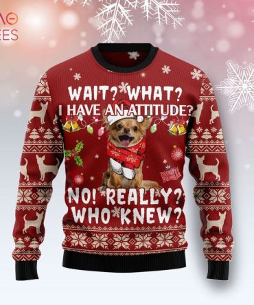 Chihuahua Attitude Ugly Christmas Ugly Christmas Sweater