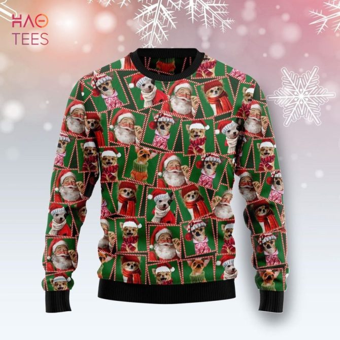 Chihuahua Santa Clau Ugly Christmas Ugly Christmas Sweater