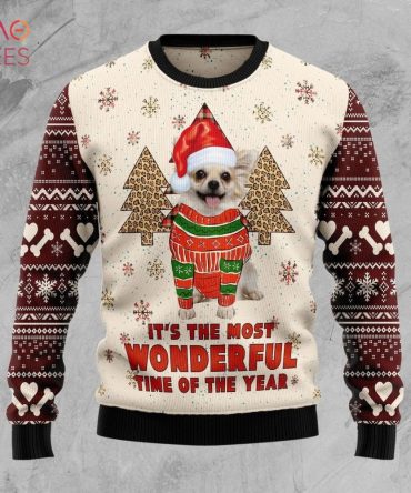 Chihuahua The Most Beautiful Time Xmas Ugly Christmas Ugly Christmas Sweater