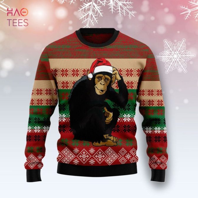 Chimpanzee Ugly Christmas Ugly Christmas Sweater