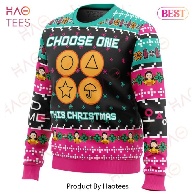 Choose One This Christmas Squid Game Christmas Ugly Christmas Sweater - Image 2