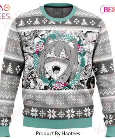 Christmas Anime Ahegao Ugly Christmas Ugly Christmas Sweater