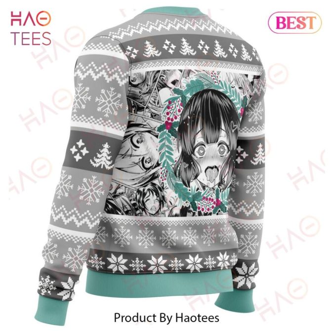 Christmas Anime Ahegao Ugly Christmas Ugly Christmas Sweater - Image 3