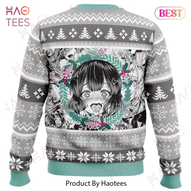 Christmas Anime Ahegao Ugly Christmas Ugly Christmas Sweater - Image 4