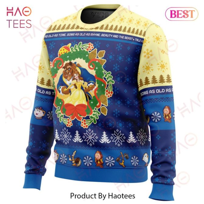 Christmas Beauty And The Beast Disney Ugly Christmas Ugly Christmas Sweater - Image 2