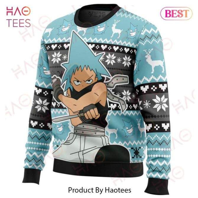 Christmas Black Star Soul Eater Ugly Christmas Ugly Christmas Sweater - Image 2